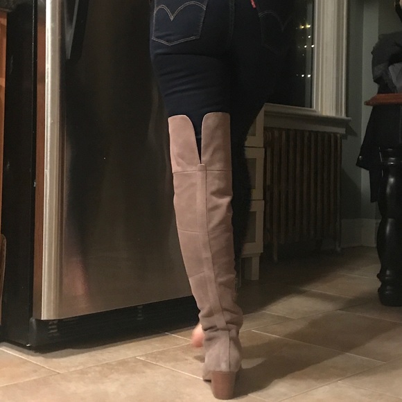 NIB over the knee gray suede boots - Picture 7 of 8